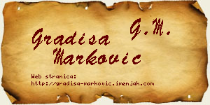 Gradiša Marković vizit kartica